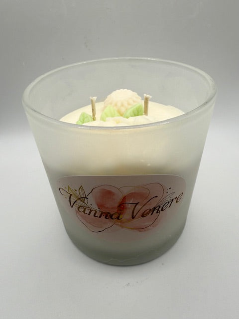 Black Violet & Saffron 16 oz Frosted Container Candle