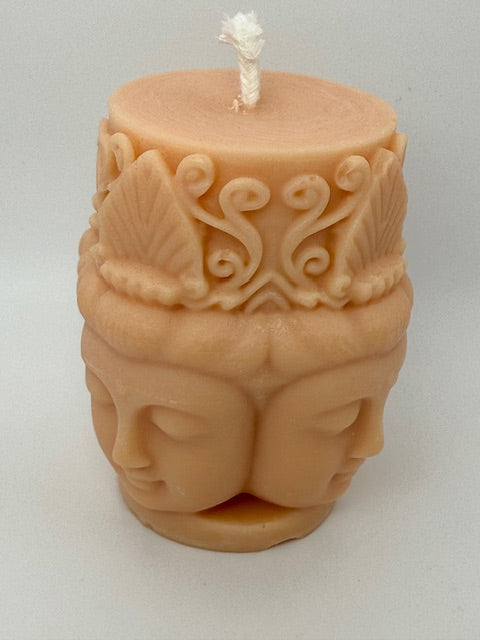 Faces of Peace - Multiple Buddha Face Pillar - Yoga Collection