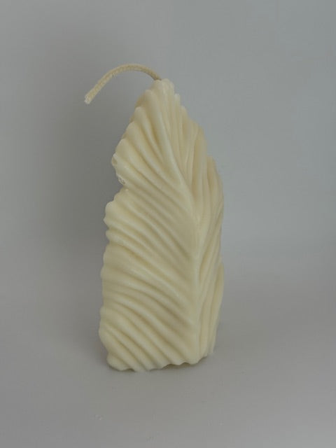 Sea Leaf or Soft Palm Pillar Candle - Divine Glow