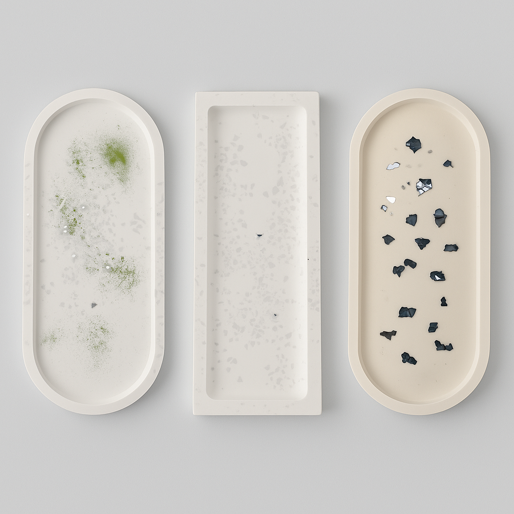 Ceramic Resin Candle Tray Collection