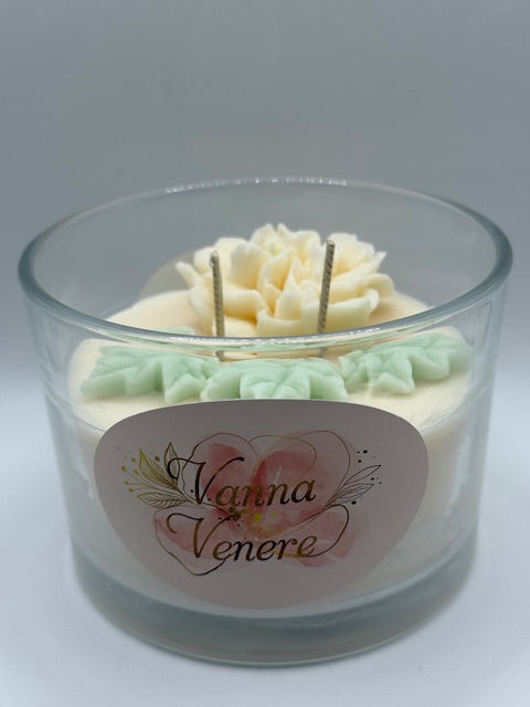 Black Violet & Saffron 15 oz Clear Container Candle