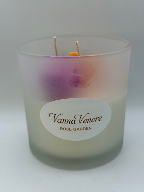 Rose Garden 16 oz Frosted Container Candle