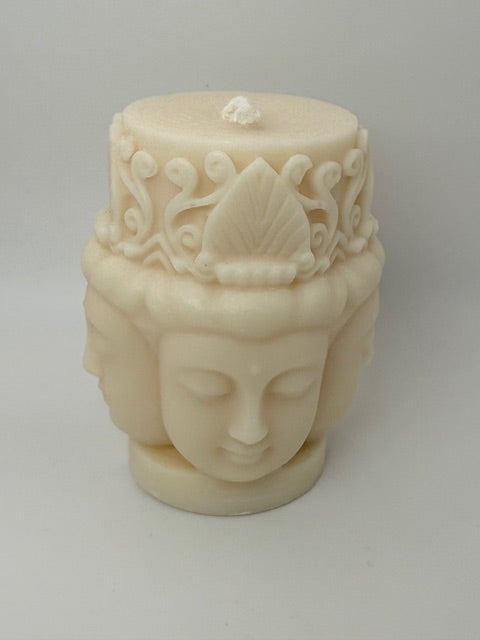 Faces of Peace - Multiple Buddha Face Pillar - Yoga Collection