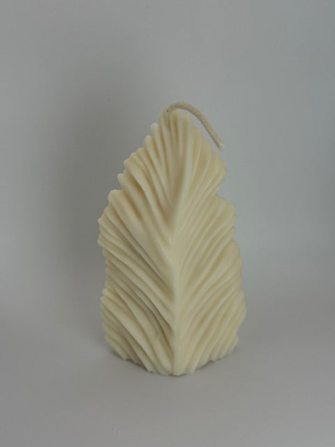 Sea Leaf or Soft Palm Pillar Candle - Divine Glow